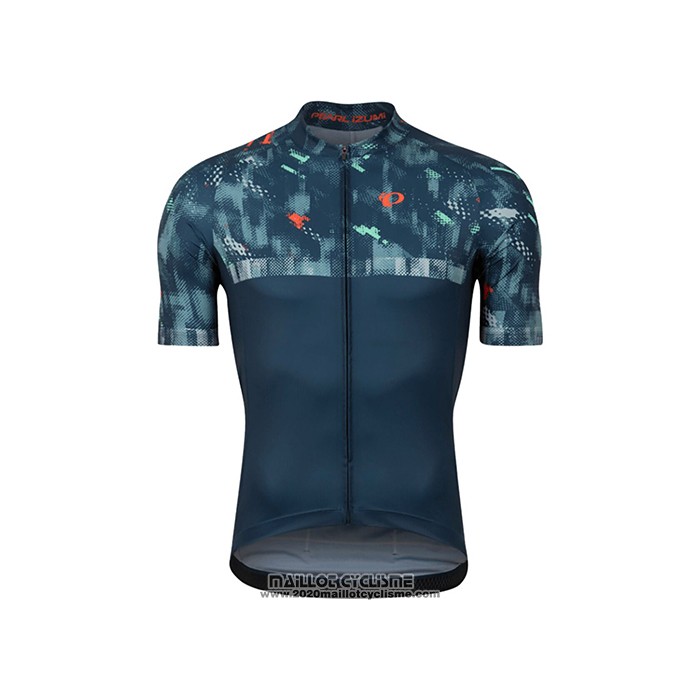 2021 Maillot Cyclisme Pearl Izumi Bleu Vert Manches Courtes et Cuissard
